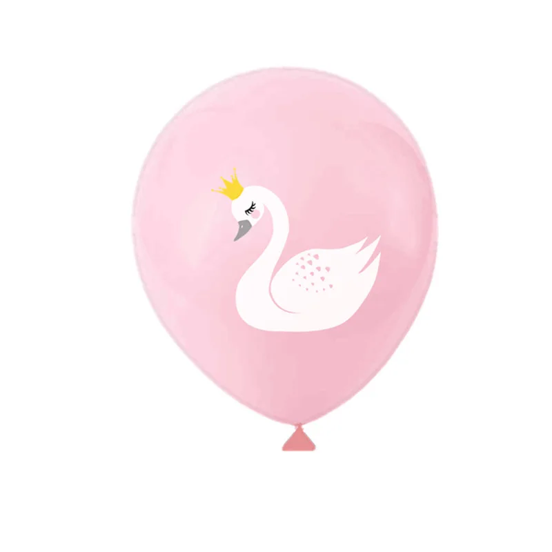 12 Zoll Schwan Prinzessin Thema Ballon rosa weiß Latex Ballon Krone Schwan Hochzeit Mädchen Geburtstag Baby Shower Party Dekor Szene Layout – Detail 3