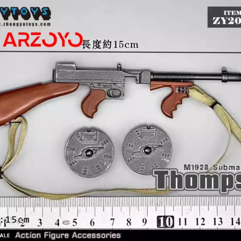 ZYTOYS ZY2030 1/6 Scale M1928 Thompson Submachine Gun Weapon Model Scene Accessories Fit 12'' Soldier Action Figure Body Dolls