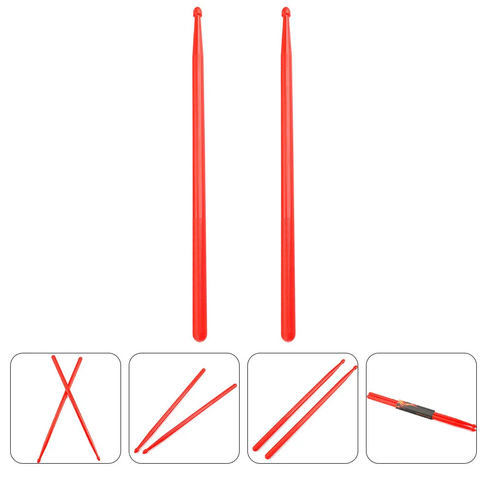 

1Pair Drum Sticks Nylon Lightweight Long Handle Anti Slip Surface Drum Set Sticks for Percussion and Practice Use