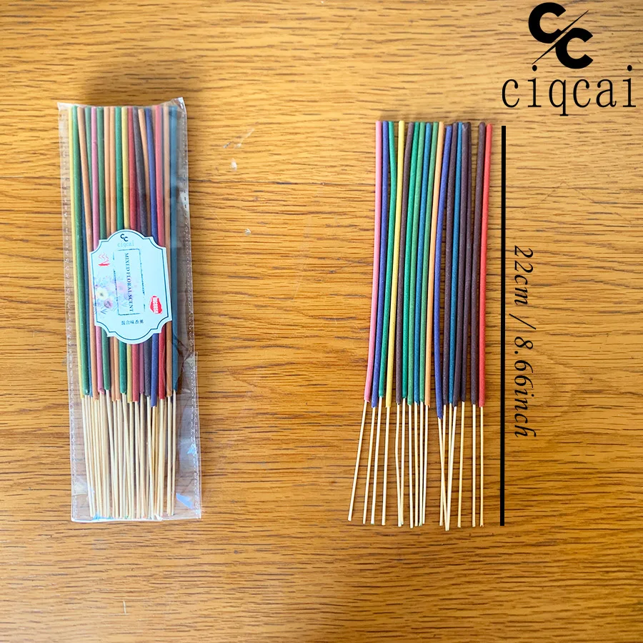 Fruit-Flavored Natural Incense Sticks, 22cm Long High-Quality Handmade Aromatherapy Sticks, Grape, Watermelon, Passion Fruit A Mix of Cherry, Strawberry, Snow Pear, Peach, Apple, Blackberry, Cantaloupe, Etc., with a Natural and Rich Aroma, Suitable for Yoga and Meditation, Purifies the Mind and Eliminates Negative Energy.
