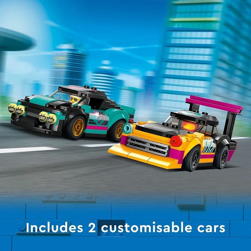 558 قطعة محطة تخصيص سيارات المدينة الرائعة ‌   60389 تكوين جراج السيارة جدار المحرك رفع نموذج ألعاب المكعبات