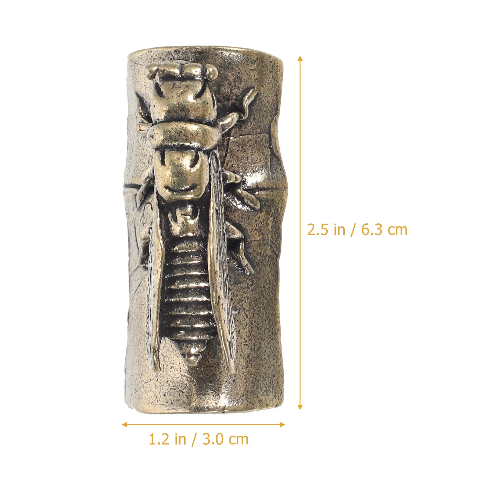 Solid Brass Cicadas Paperweight Desktop Decor Vintage Animal Statue Calligraphy Supply Exquisite Crafted Brass Animal Decor