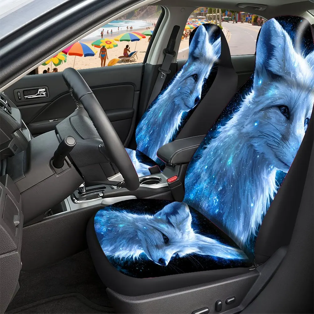 Floral Print Car Seat Covers Full Set Starry Fox Premium 5pcs Front 2 Rear 3 Seats Protectors Comfortable Breathable Durable Sta