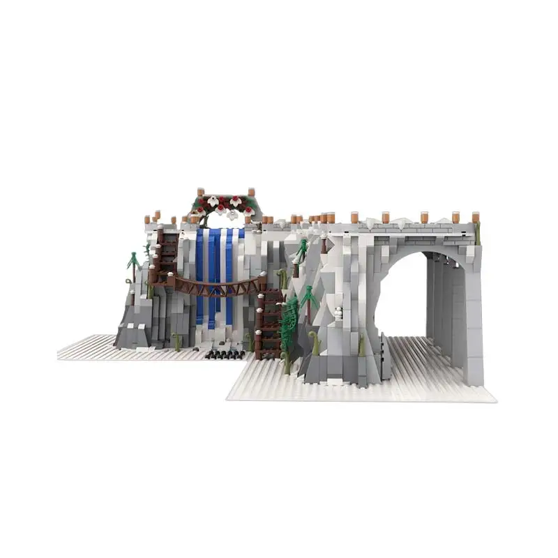 MOC مدينة بناء الشتاء قرية ركن نفق وحدات العمارة التكنولوجيا اللبنات نموذج لعب الأطفال الطوب هدية #2