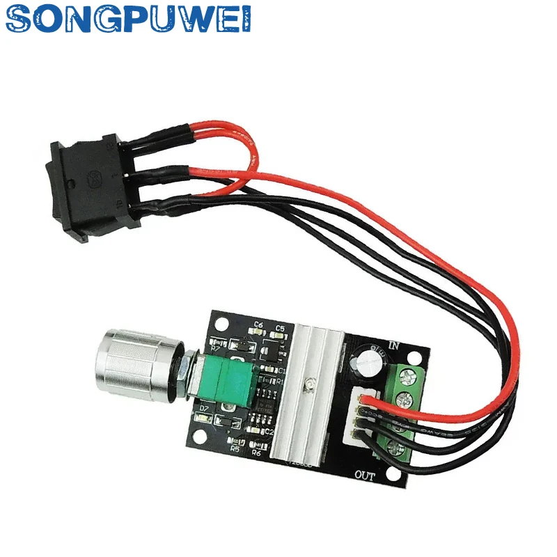 DC 6V 12V 24V 28V 3A 80W PWM DC Motor Speed Controller Regulator Adjustable Variable Speed Reversible Switch Control Potentiomet