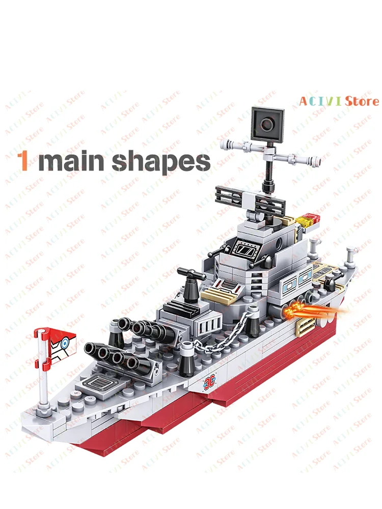 Navy War Chariot Schiff Armee Boot Flugzeug Modell Kriegsschiffe Bausteine Kompatibel mit Lego Bauset für Jungen Ziegel Spielzeug