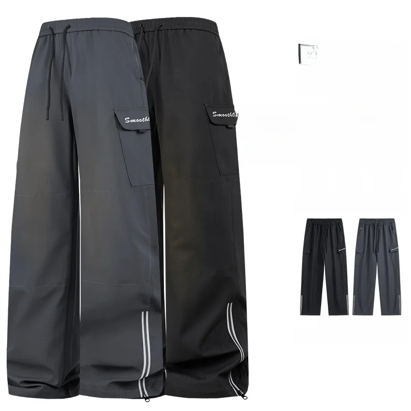 

Men's aphene Heat ielding Cycling Trousers Autumn Winter New Sle Striped Casual Pants Polyester Fiber Straight Leg Pants