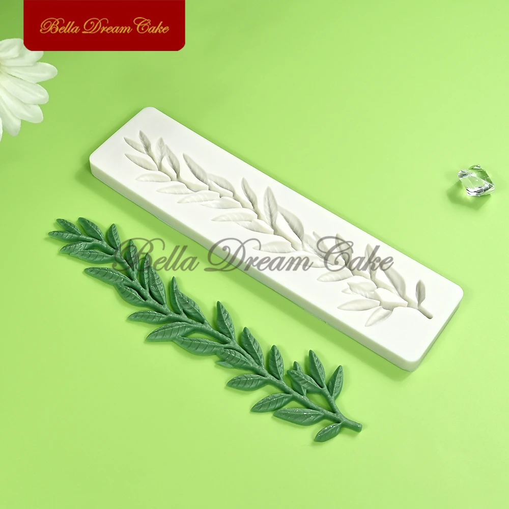 3D Relief Leaf Design Silicone Mold Fondant Chocolate Mould DIY Clay Gumpaste Model Cake Decorating Tools Kitchen Bakeware