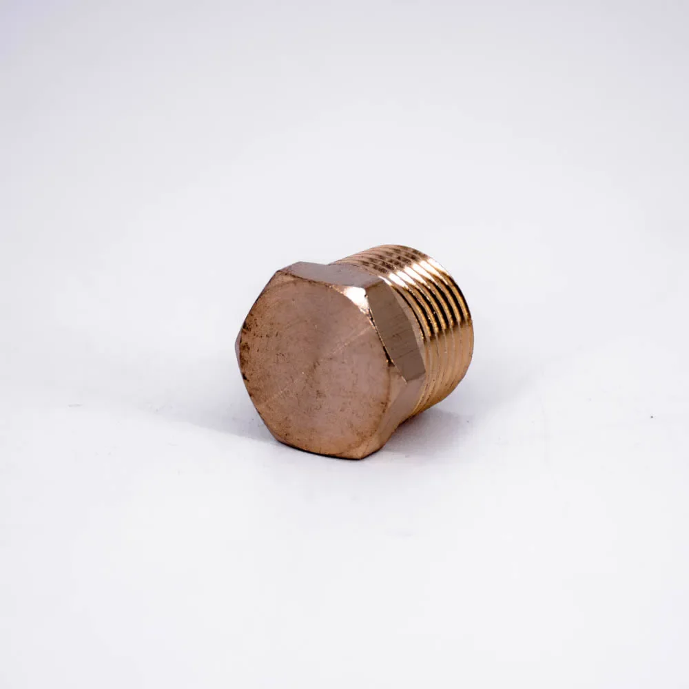 Adaptador de conector de tubería de latón con cabeza hexagonal, enchufe macho NPT de 1/4 y 3/8 pulgadas, para agua, Gas, combustible y aceite, para jardín y casa