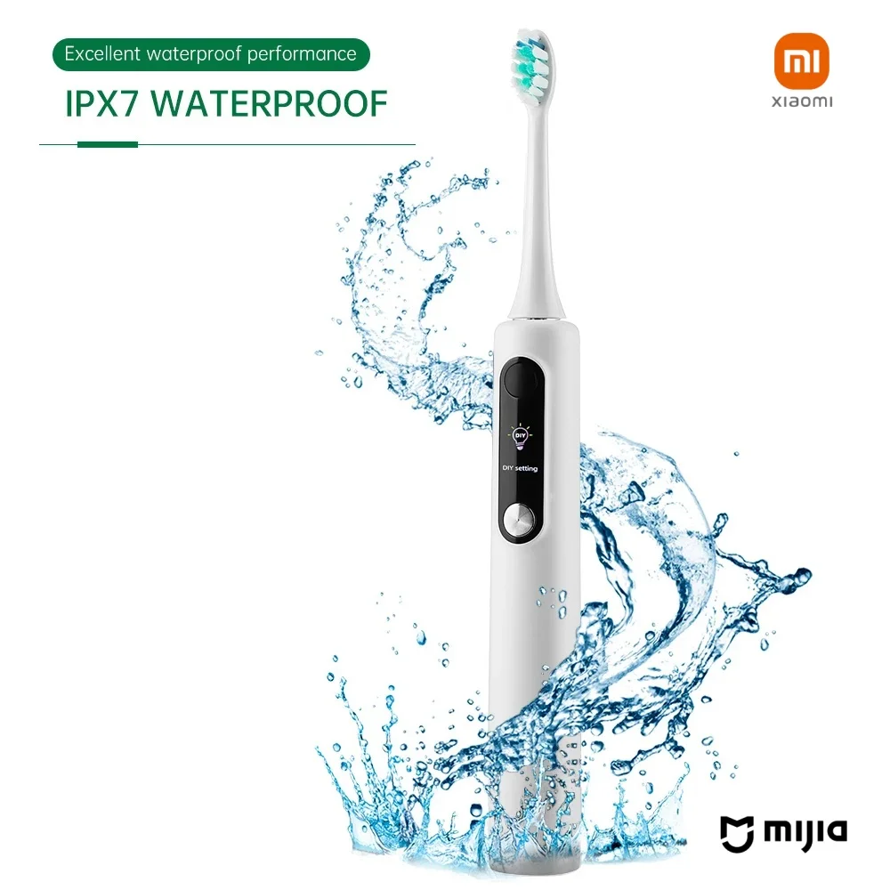 Xiaomi Mijia LCD Ultrasonic Toothbrush Smart Sonic Oral Care Toothbrush Set Electric Toothbrush Set Rechargeable Automatic