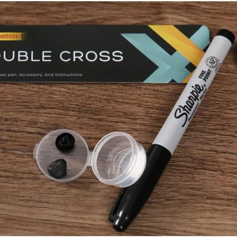 Double Cross by Mark Southworth Magic Trick Ink Vanishes Magia Magician Close Up Illusions Gimmick Mentalism Prop Party Games