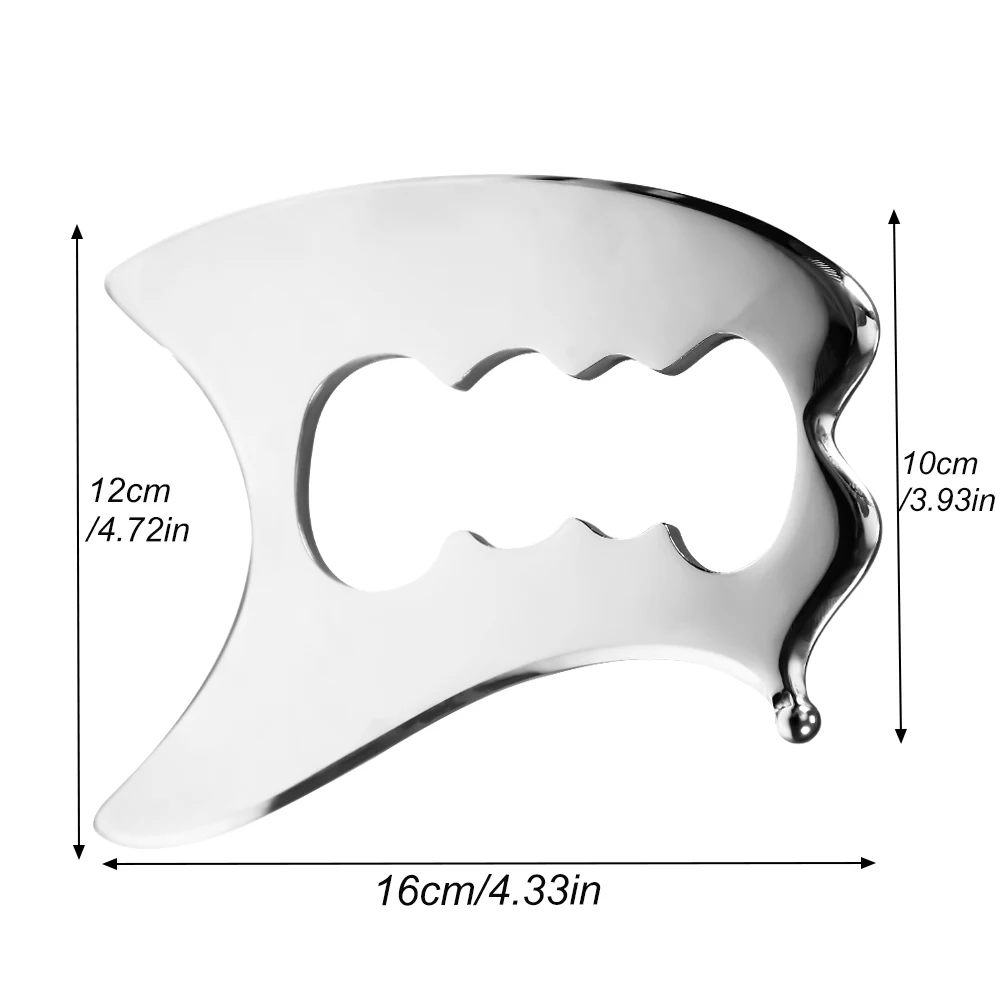 1Pcs Stainless Steel Gua Sha Tools-Massage Scraping Tool for Soft Tissue Mobilization,Physical Therapy for Back, Legs, Arms