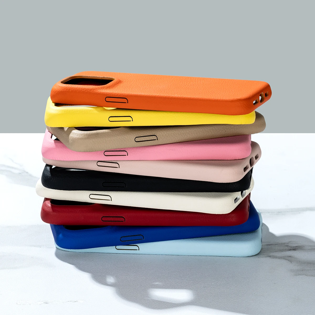 Luxury Matte Lychee Pattern Buttons PU Leather Case For iPhone 15 Pro Max 14 Plus 13 12 11 Cover Shell image 6