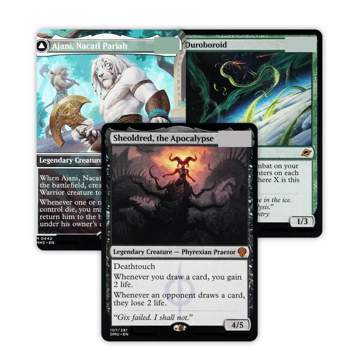 Holo HOC&HOB  Ajani, Nacatl Pariah/Ouroboroid/Bloodchief  TCG Proxy Cards Custom Game Collection Trading Cards