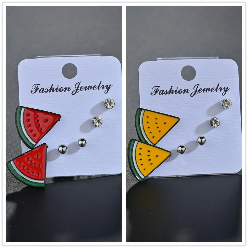 Acrylic Watermelon Earrings Cute Fruit Drop Earrings Summer Holiday Earrings Beach Jewelry For Women Girls Gift