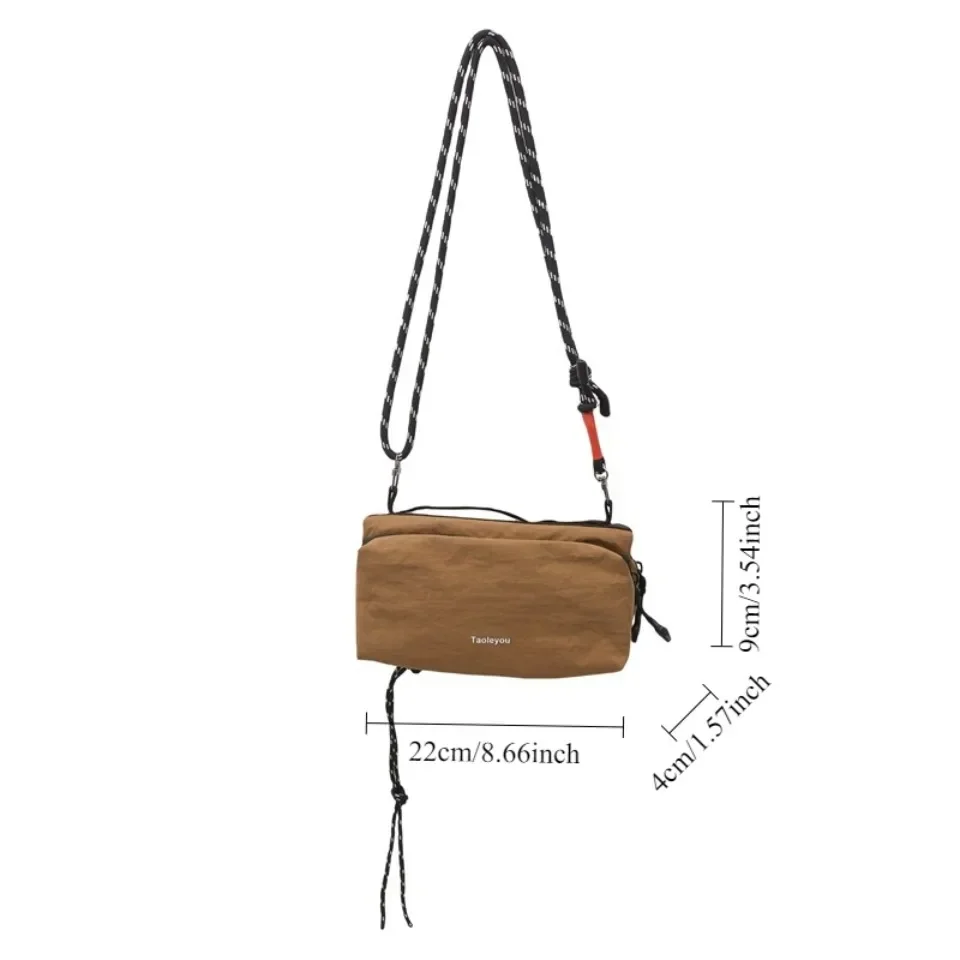 Unisex Camp Messenger Bag, große Kapazität, Umhängetasche für Männer und Frauen, robuster Nylon-Wander- und Reiserucksack – Detail 1