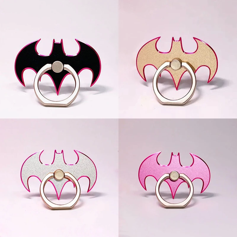 حامل هاتف معدني حامل خلفي متين ملصق قوي عالمي باتمان مضاد للسقوط حلقة معدنية كاملة مشبك حلقة هاتف دوارة