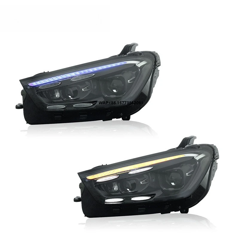 

1 Unit for 20-24 GLE Headlight Assembly Modification W167 High-end LED Daytime Running Light Turn Lens Light