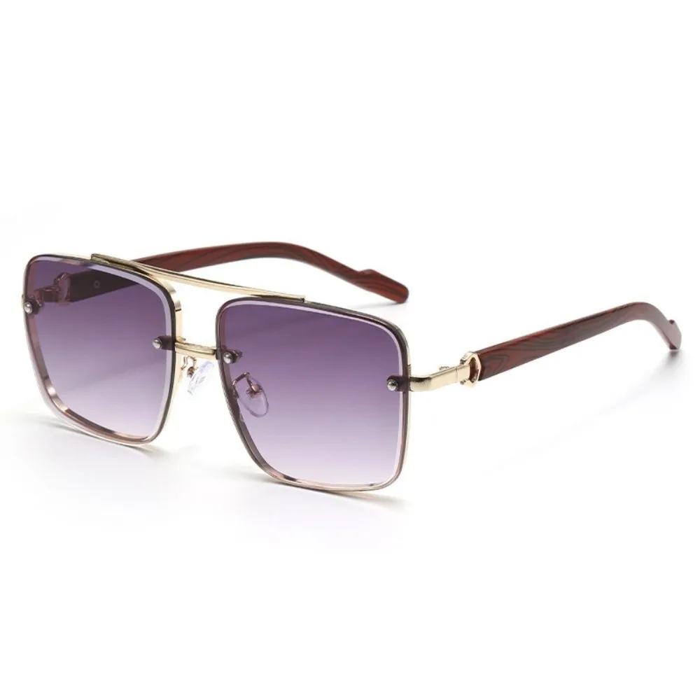Новые легкие солнцезащитные очки с двойной планкой, аксессуар для костюма, поляризационные солнцезащитные очки унисекс, простые очки из сплава HD с защитой от УФ-лучей, подарок
