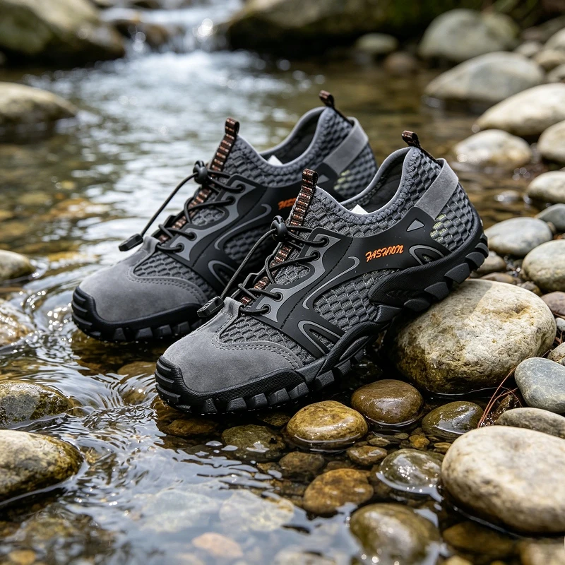 YUYIIN Sneakers Men Outdoor Anti-slip Wear-resistant Shoes for Men Hiking Jogging Trekking Sneakers Outdoor Zapatillas Hombre view 2