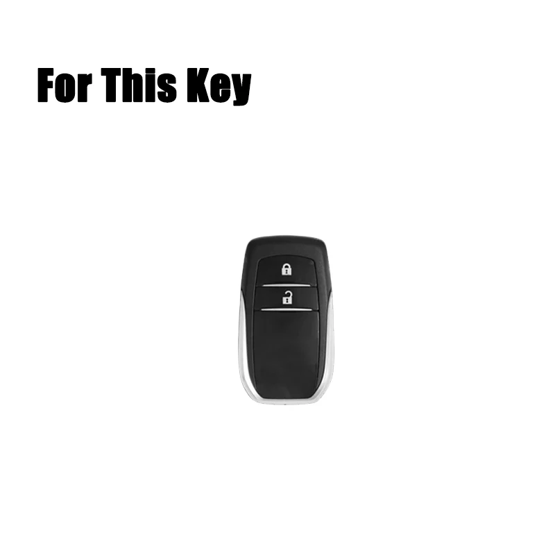 Zinc Alloy Leather Car Key Fob Case Cover For Toyota Hilux Fortuner Highlander Land Cruiser Riez RAV4 Camry Prado Innova 86