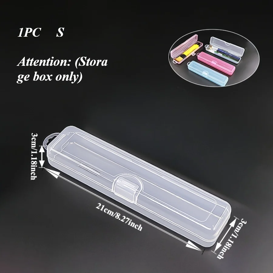 2/1pc Tragbare Make-Up Pinsel Organizer Augenbraue Bleistift Geschirr Stäbchen Transparent Mit Abdeckung Lagerung Box Küche Zubehör