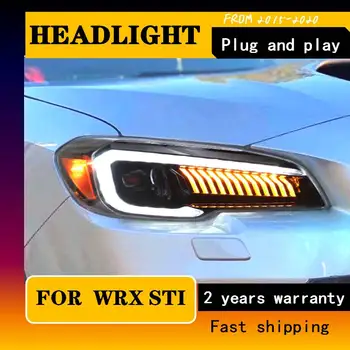 2 PCS Car Lights Automotive Parts For Subaru WRX STI Head Lamps 2015-2020 LED Headlight LED Dual Projector Auto Accessories