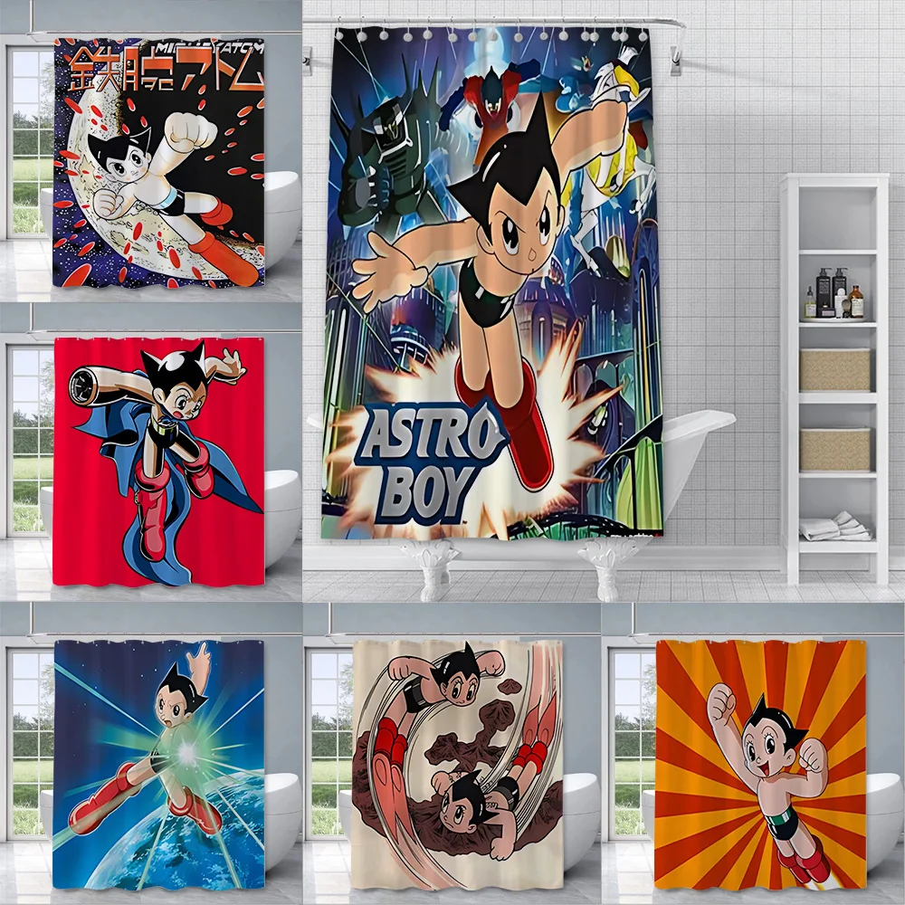 

Cartoon Astro Boy Exquisite Shower Curtain Waterproof Polyester Fabric Paint Bath Curtains Home Bathroom Decor Curtain With Hook