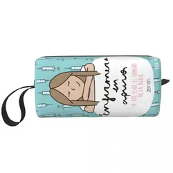 Fashion Enfermera En Apuros Doctor Nurse Medical Health Travel Toiletry Bag Women Cosmetic Makeup Bag Beauty Storage Dopp Kit