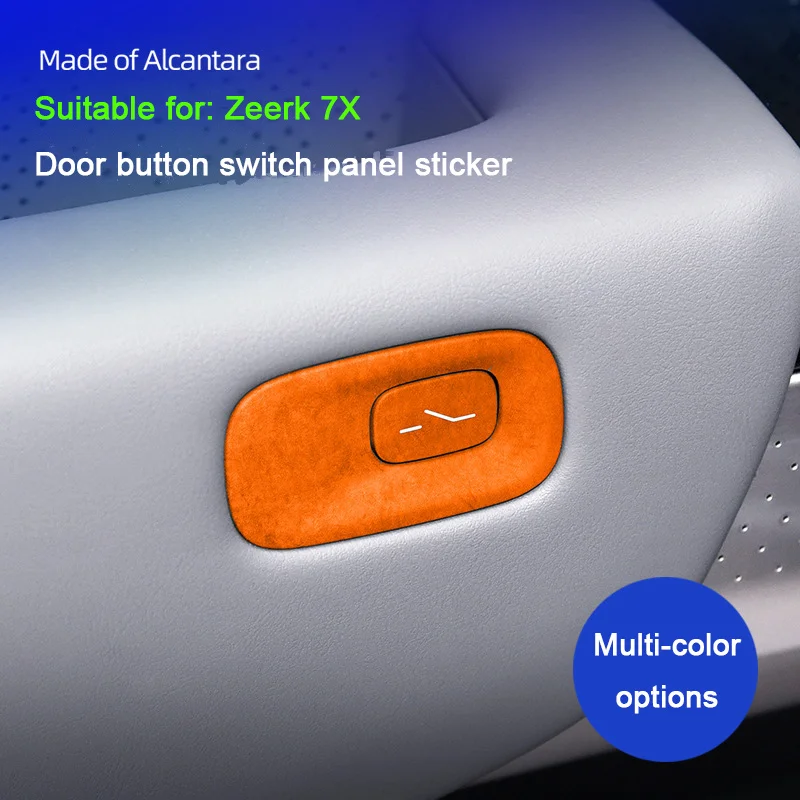 

Alcantara Suede Car Door Switch Button Panel Decorative Protective Sticker Decals Interior Accessories For Zeekr 7X