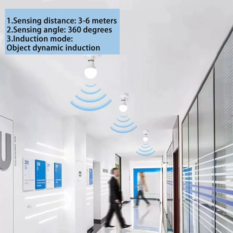 1pc LED Motion Sensor Light Bulb Dusk to Dawn Led lights Security Light Bulb ON/OFF Patio Porch Smart Lamp Indoor/Outdoor Garden