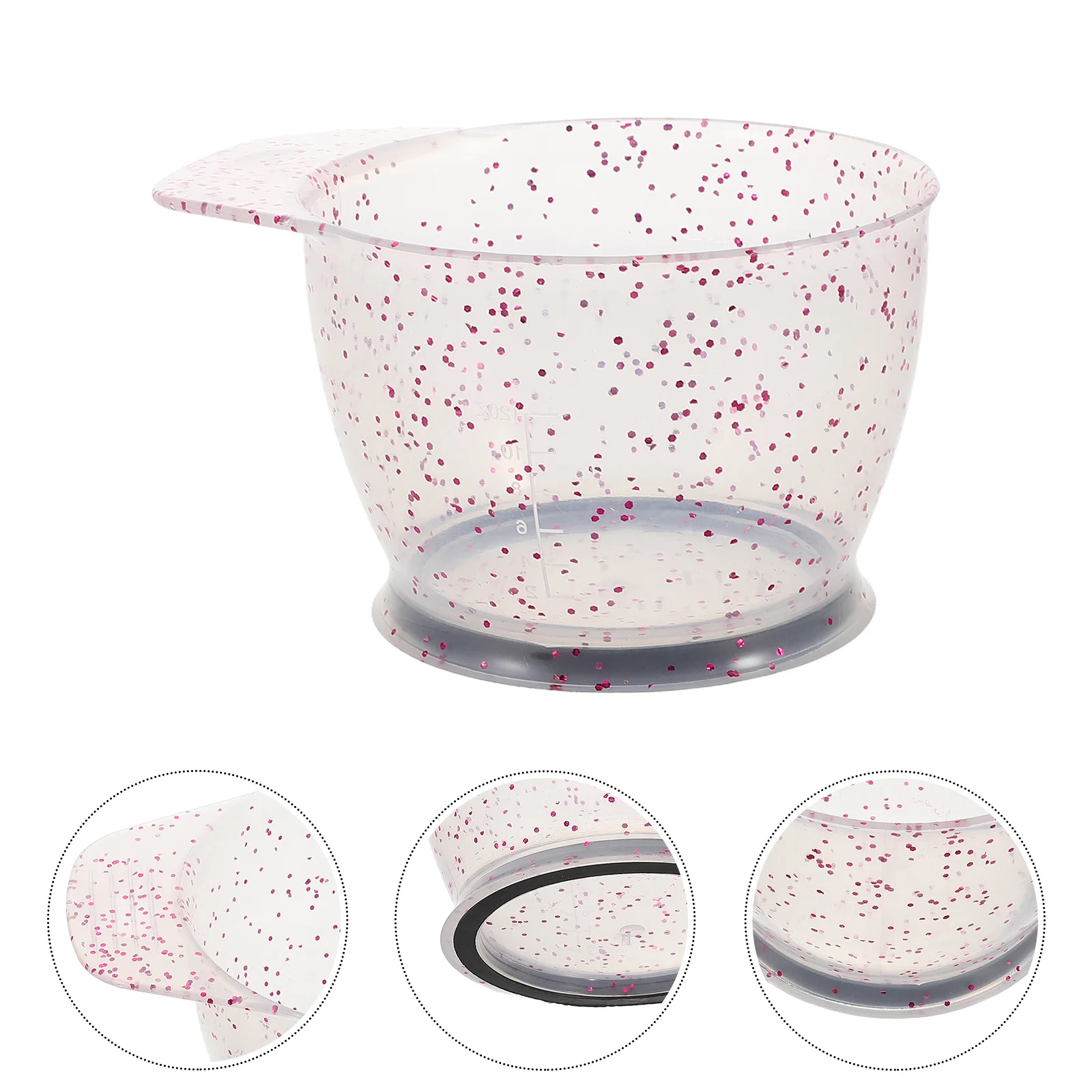 

Glitter Finish Hair Dye Bowl Heavy Duty Plastic Mixing Bowl for Hair Tinting Large Volume Color Mixing Bowls Dye Coloring Bowls