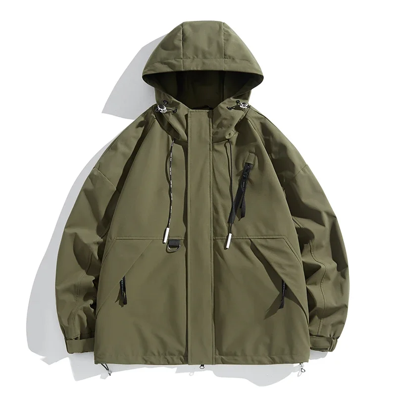 

Men Jacket Lightweight Sports Hooded Outdoor Windproof Climbing Jackets Simple Casual and Fashionable Jacket for Men DQC8303