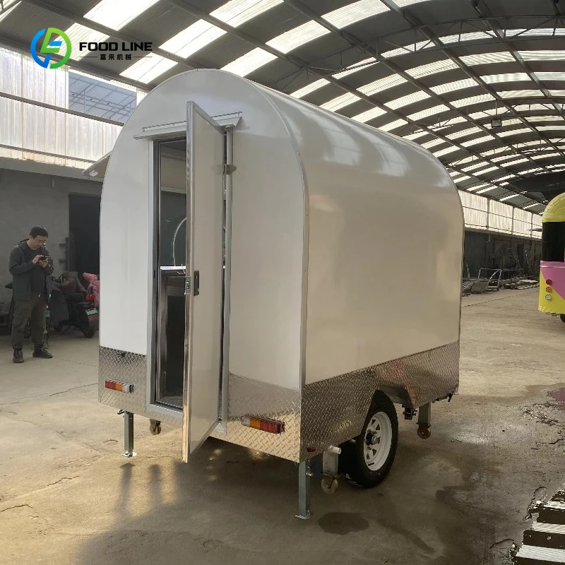 الصين الساخن بيع سريع عربات بيع الشوارع القهوة شاحنة مقطورة المحمول جولة الغذاء مقطورة