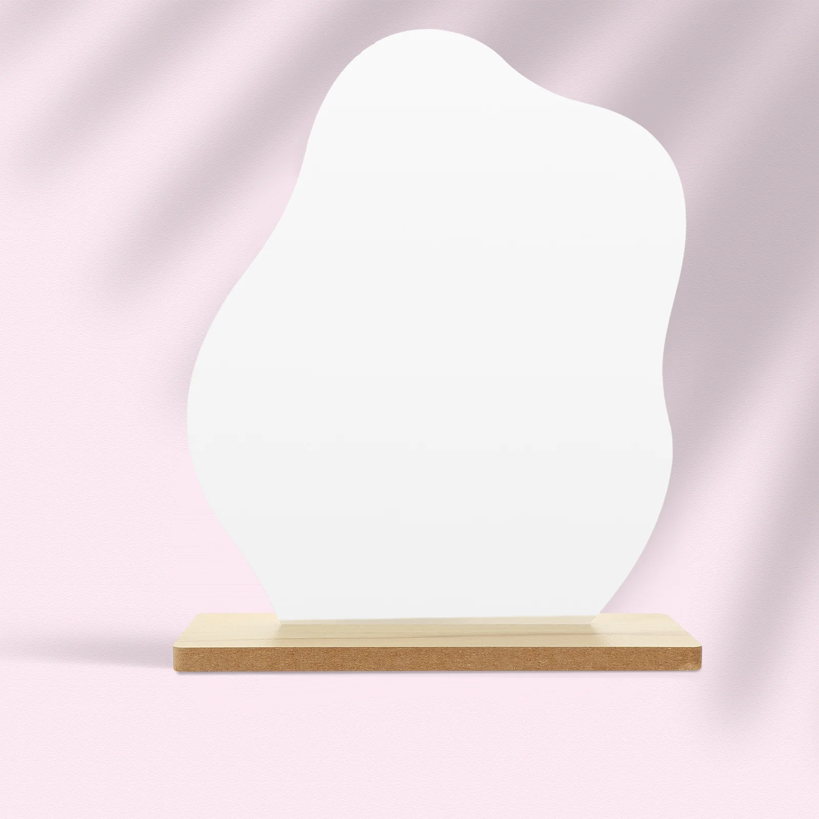 シンプルなデスクトップフリップメイクアップミラー プレミアムアクリル高精細フレームレスミラー 取り外し可能なスタンド ポータブル