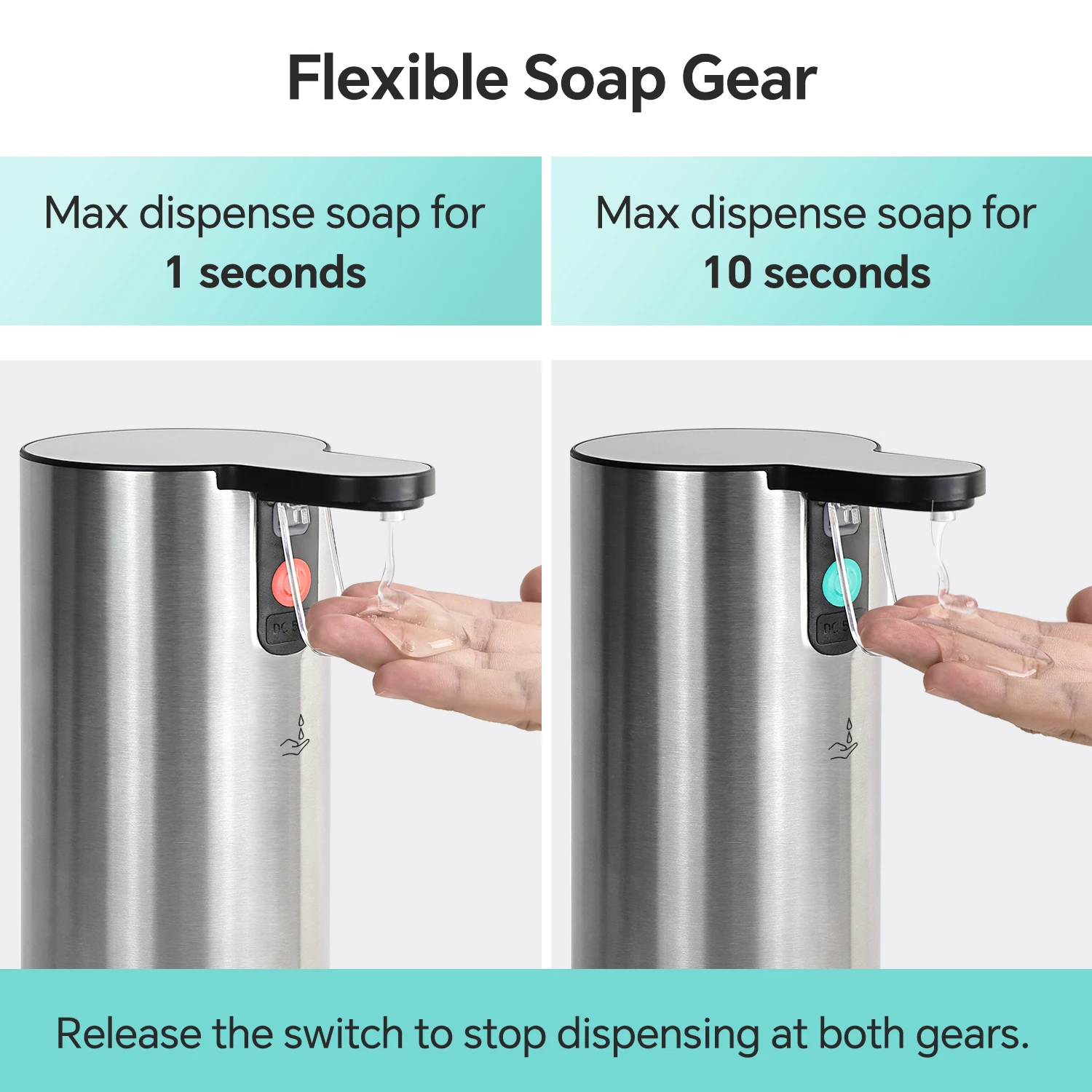 350ml Automatic Soap Dispenser stainless steel Auto Sensing Liquid dispensing model for Kitchen Bathroom Toilet