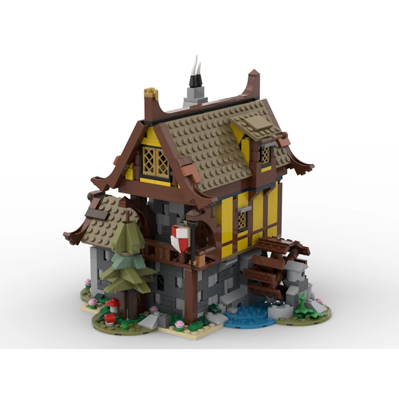 997PCS New MOC-162450 Medieval Water Mill 31120 DIY Creative Puzzle Building Blocks Gift, Birthday Gift