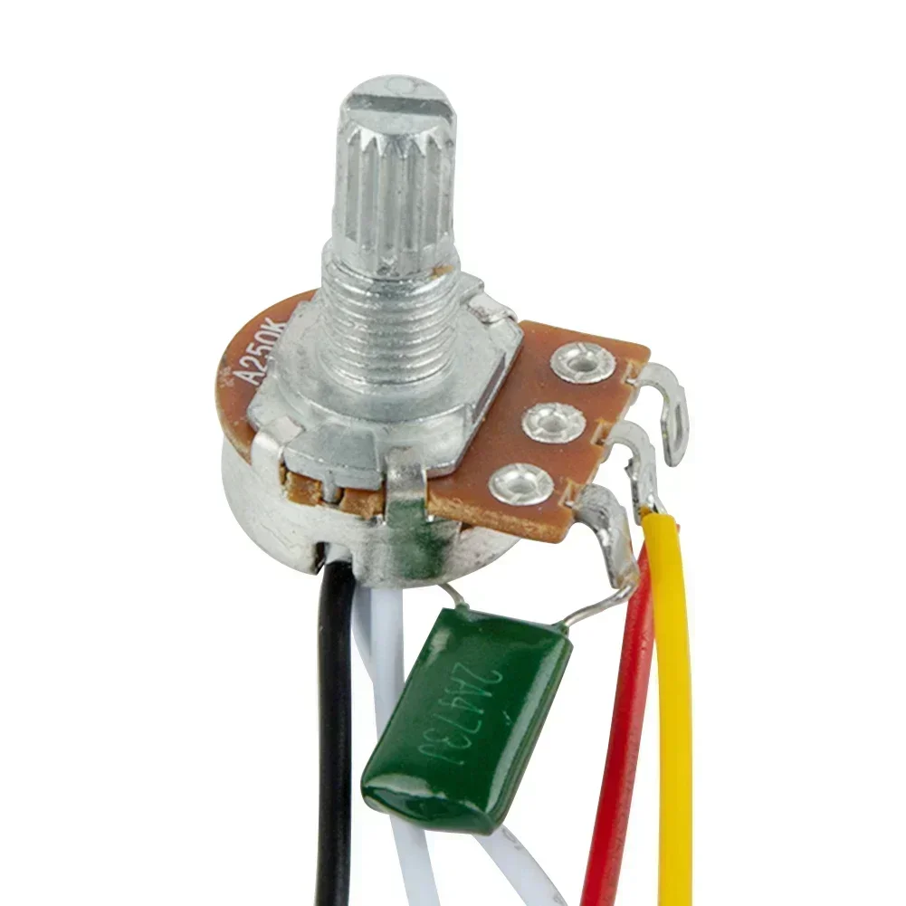 Guitar Parts Prewired Set 2 Volume 250K Pots Accessories Bass Guitar Durable Easy Installation For Jazz Guitar
