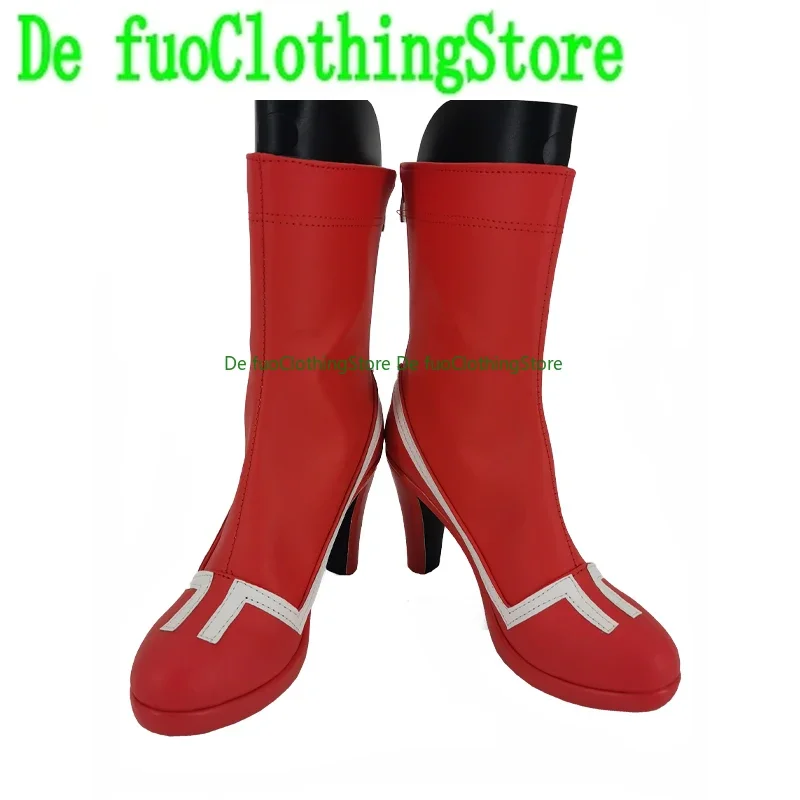 Halloween 002 Darling In The Franxx Zero Two Code Red High Heel Cosplay Shoes Boots Adult Party Cosplay Costume Accessories