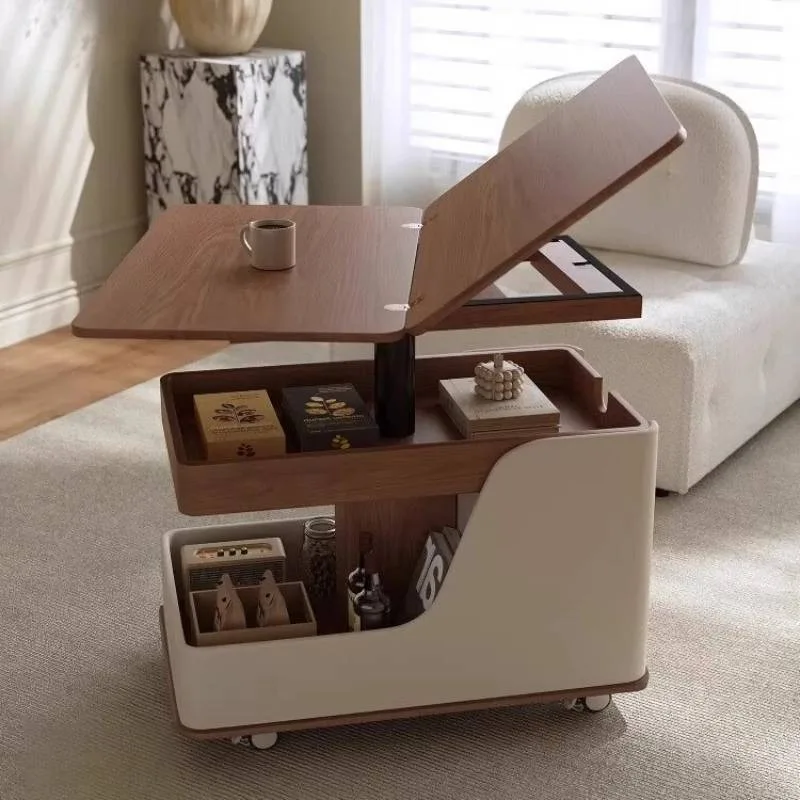 Rectangular Nordic Coffee Tables Extendable Trolly Vintage Adjustable Tea Table Lift Top Smart Mesa Escritorio Vintage Furniture