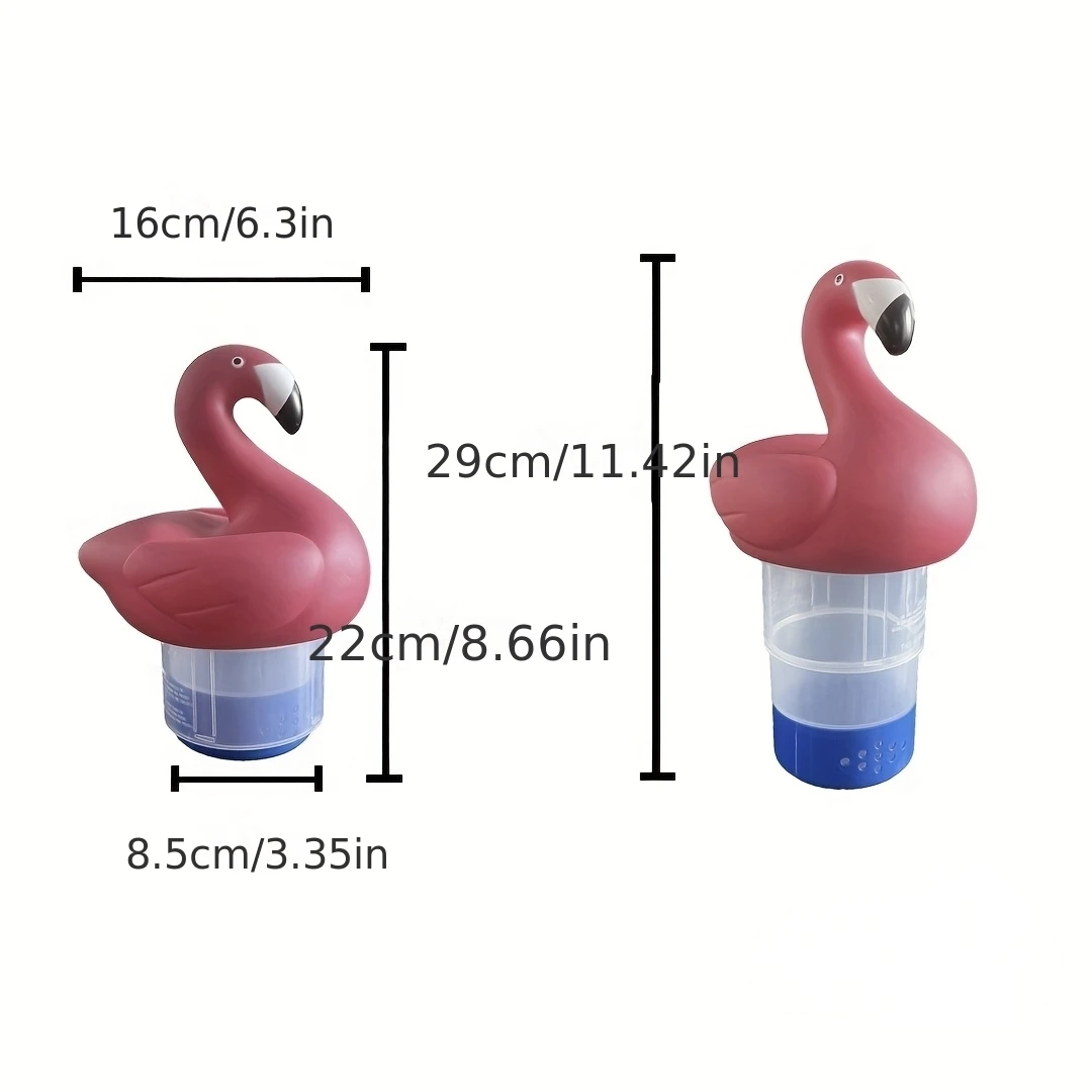 Flamingo Shape Swimming Pool Chlorine Dispenser Floating Chlorine Tablet Holder for Pool Spa Hot Tub view 4
