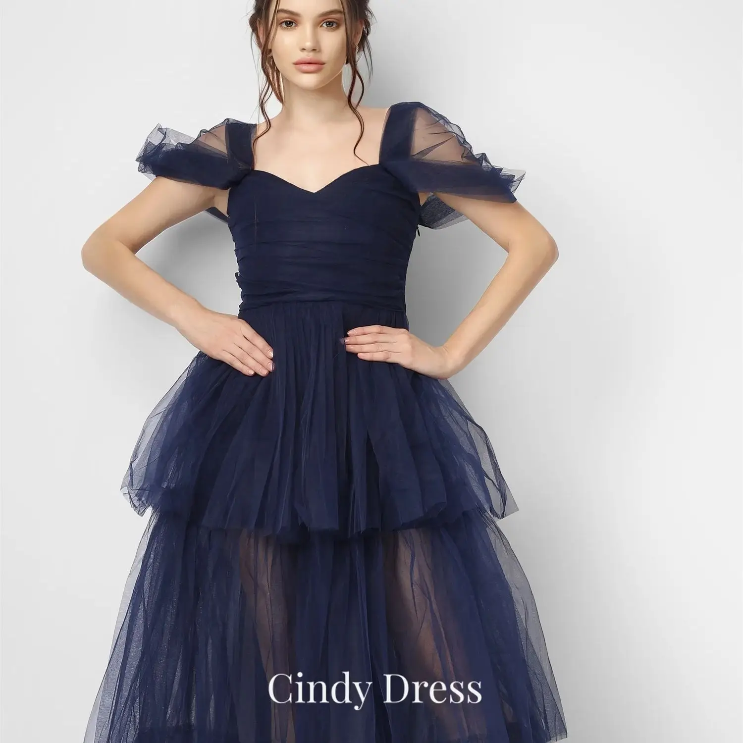 

Cindy Sweetheart Multi-layer Backless Holiday Dresses 2024 Elegant Woman Dress Luxury Women Ball Gowns Robe De Soiree Femmes