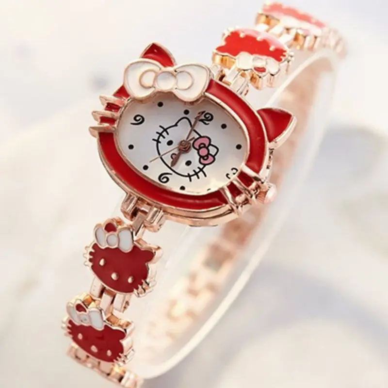 Sanrio Hello kitty new cute and sweet fashionable and exquisite cartoon high-value electronic watch gift for female students