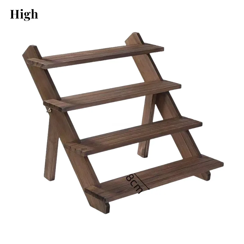 

3-Tier Wood Earring Display Stand, Retail Jewelry Card Stand Ring Organizer Holder Showcase Racks for Business Home Using