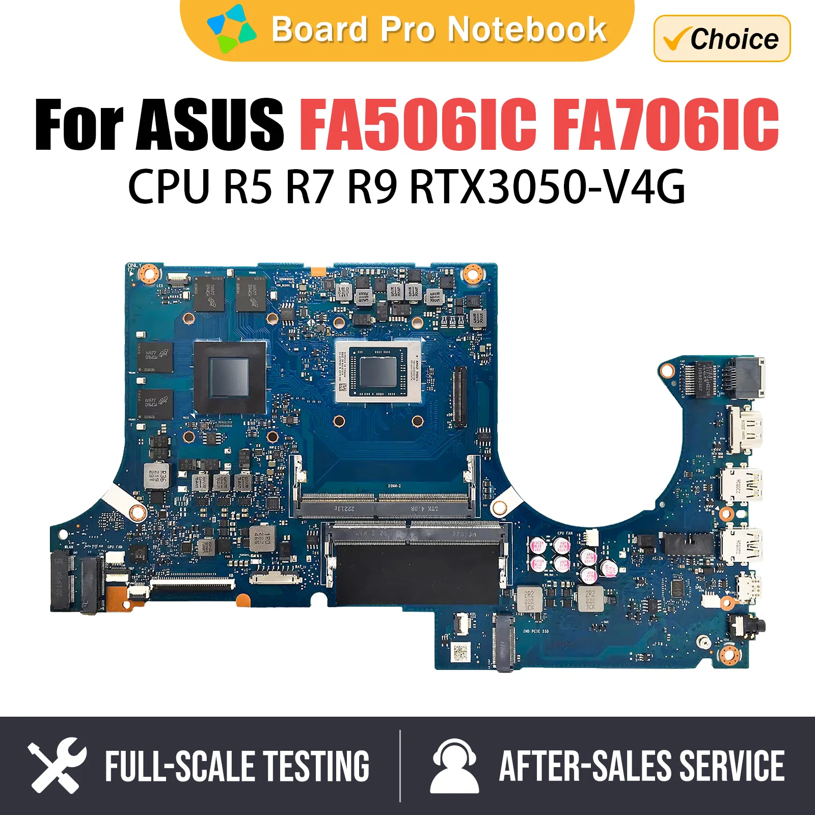 For ASUS TUF Gaming A15 FA506IC FA706IC Laptop Motherboard CPU R5-4600H R7-4800H R9-4900H RTX3050-V4G