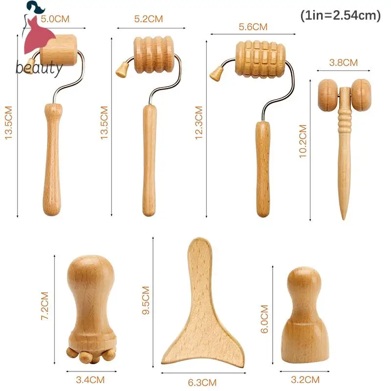 Gezicht Massageapparaten Gua Sha Tools Hout Therapie Meridiaan Massage Kit Roller Gezicht Opheffen Masajeador Maderoterapia Schraper