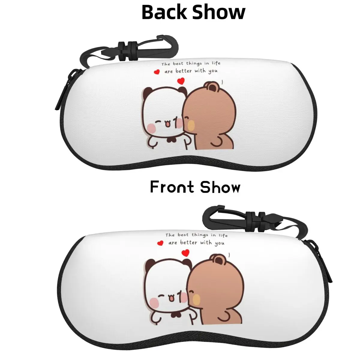 

Peach And Goma Bubu Dudu Balloon Shell Glasses Case Protector Sunglasses Box Women Men Soft Eyeglass Bag Pouch