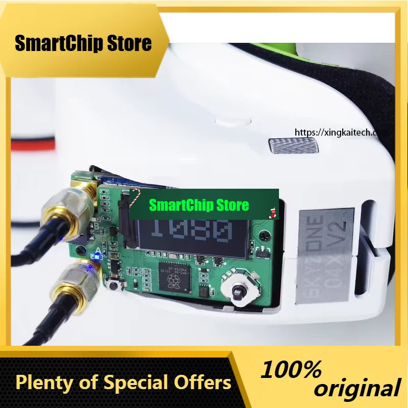 SmCp1.2/1.3Ghz Dual Antenna VRX 9CH FPV Goggles Video Receiver Wide Band 1080Mhz To 1360Mhz For Fatshark Skyzone FPV Drone Goggl