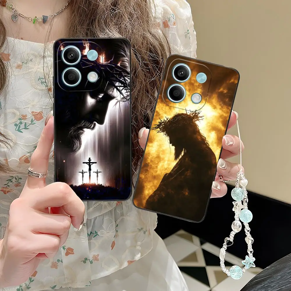 

Jesus Christ Mobile Cell Phone Case for POCO M6 M5 M4 M3 X7 X6 X5 X4 X3 F6 F5 F4 Pro GT 5G Colour Printing Pretty Cover Luxury
