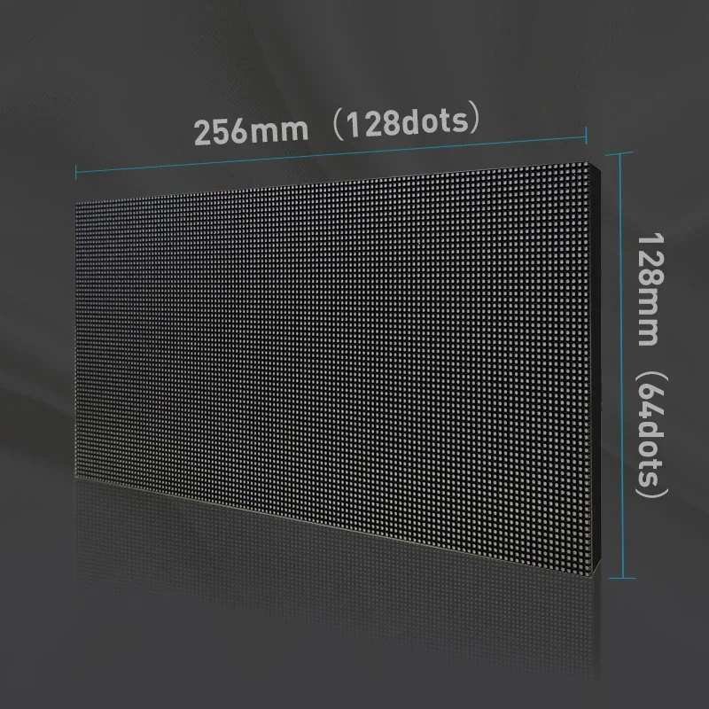 Imagem -04 - Módulo de Painel Interno p2 Led 128x64 Pixels Digitalização 32 3em Smd Rgb Cores 256x128 mm